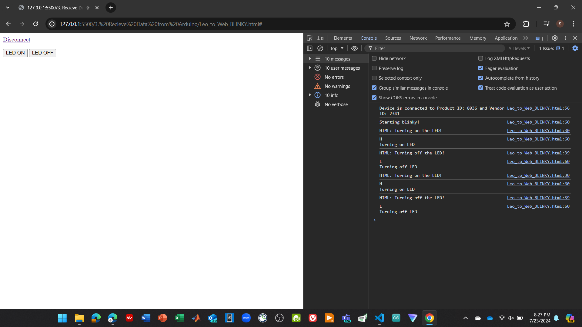 Output with Serial